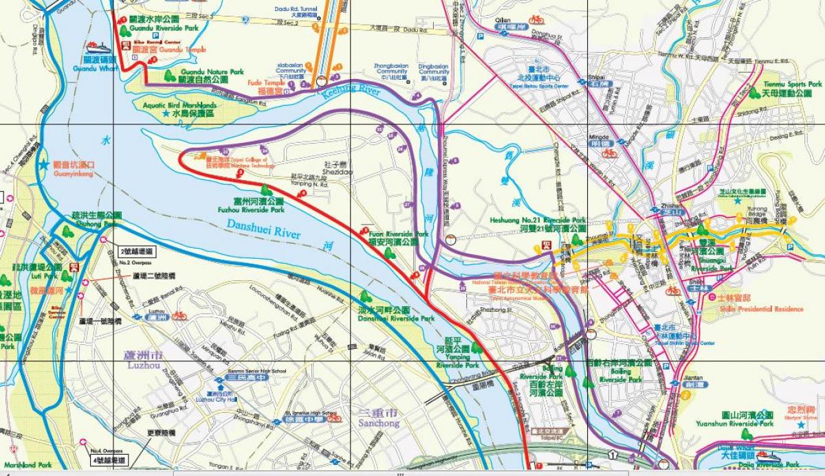 peta Taipei basikal jalan