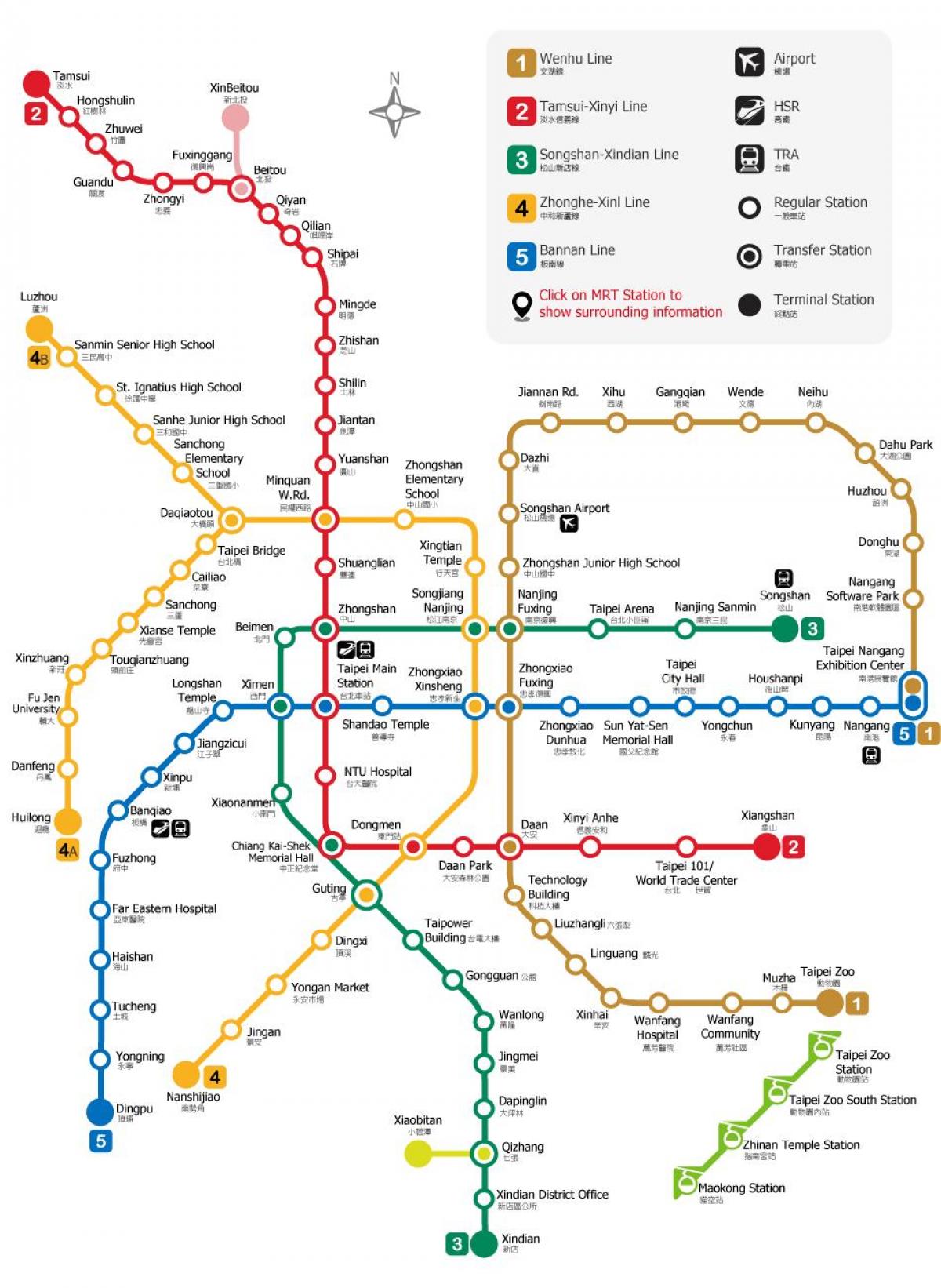 Taipei metro stesen peta